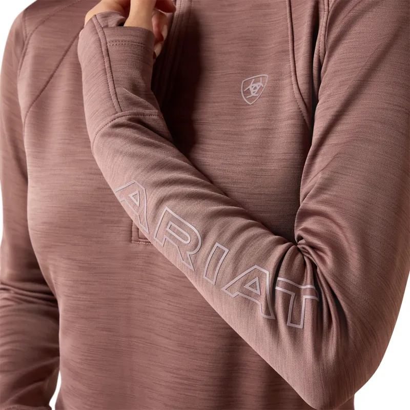 Ariat Team EQ 1/2 Zip Womens Pullover - Twilight Mauve-1