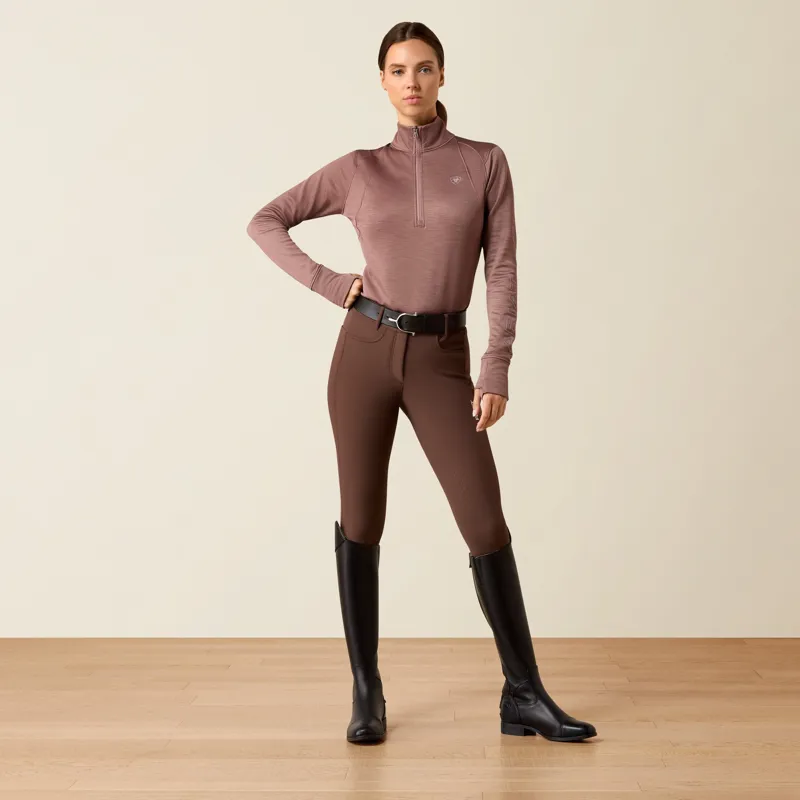 Ariat Team EQ 1/2 Zip Womens Pullover - Twilight Mauve-4