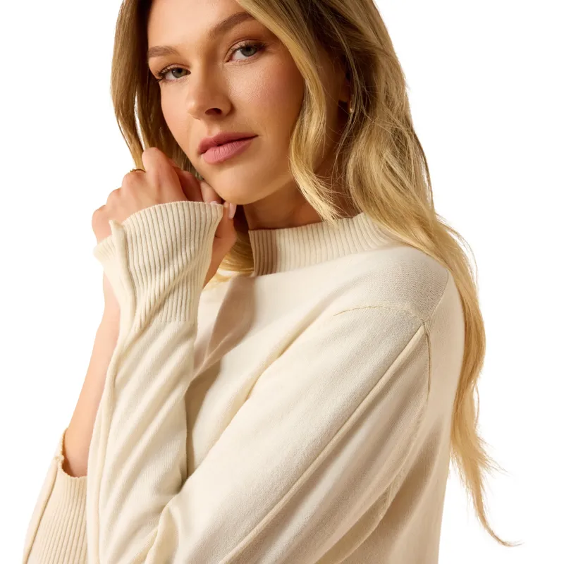 Ariat Coney Womens Sweatshirt - Antique White-3