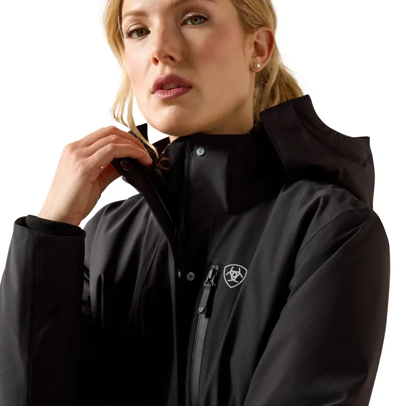 Ariat Long Rider Womens Waterproof Coat - Black-4