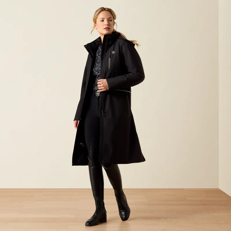 Ariat Long Rider Womens Waterproof Coat - Black-6
