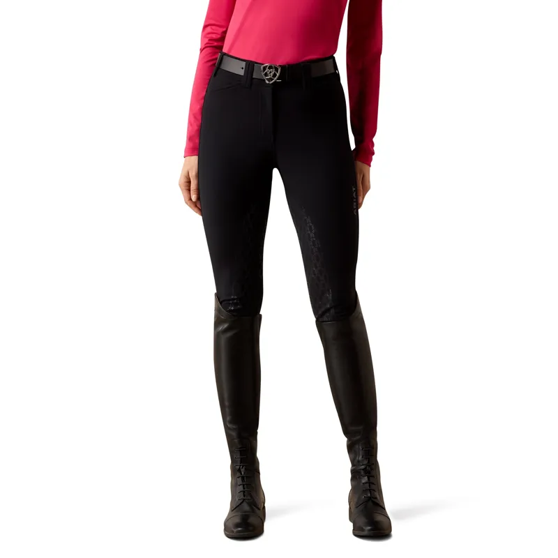 Ariat Tri Factor Vivacity Heat Half Grip Womens Breeches - Black-7