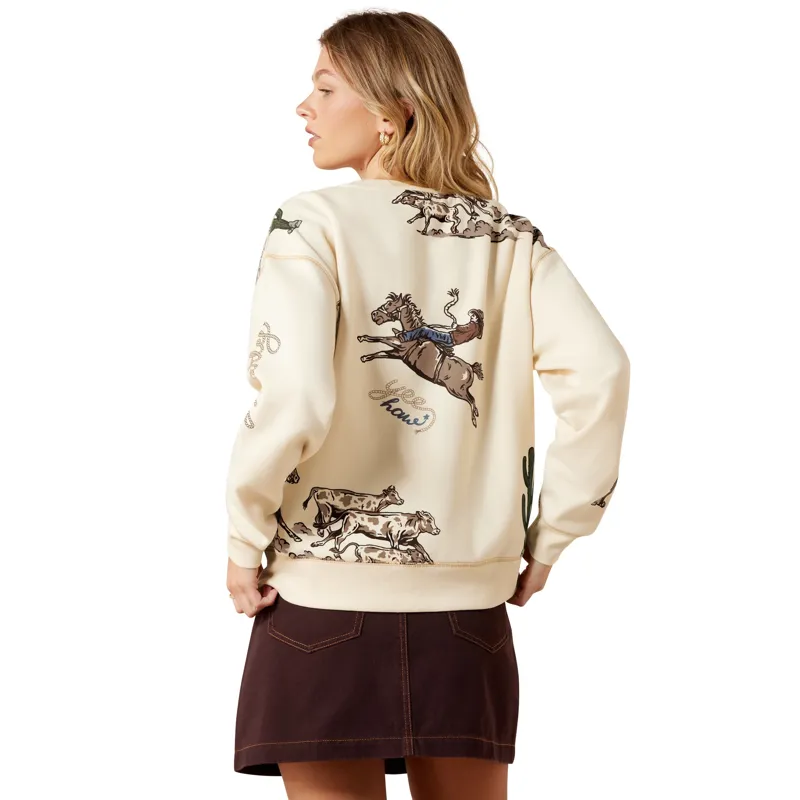 Ariat Rancher Womens Sweatshirt - Parchment-1