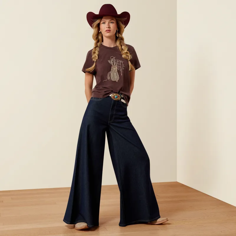 Ariat Rebel With A Cause Womens Tee - Chocolate Plum-3