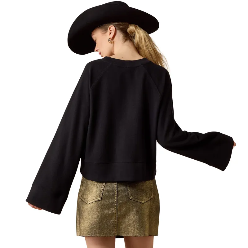 Ariat Steer Statement Womens Sweatshirt - Black-1