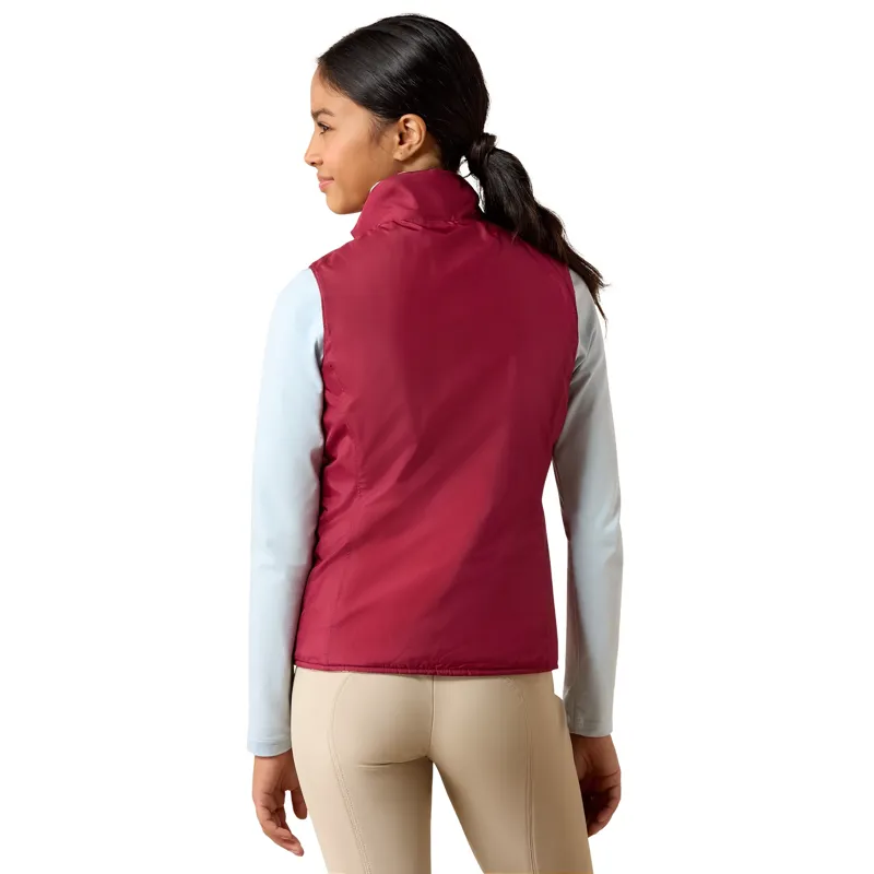 Ariat Bella Junior Girls Reversible Gilet - Vanilla Ice Horsin Around-2