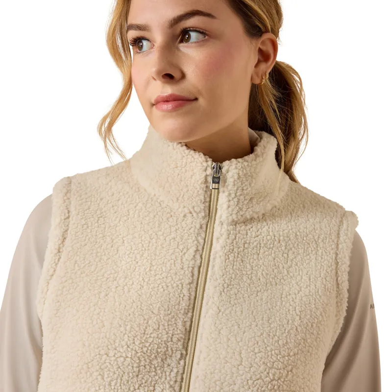 Ariat Laviolette Junior Girls Fleece Gilet - Almond Milk-2