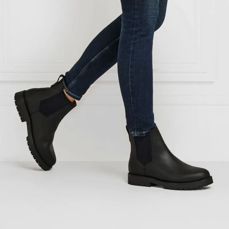 Fairfax and Favor Sheepskin Boudica Ladies Ankle Boots - Black Leather-4