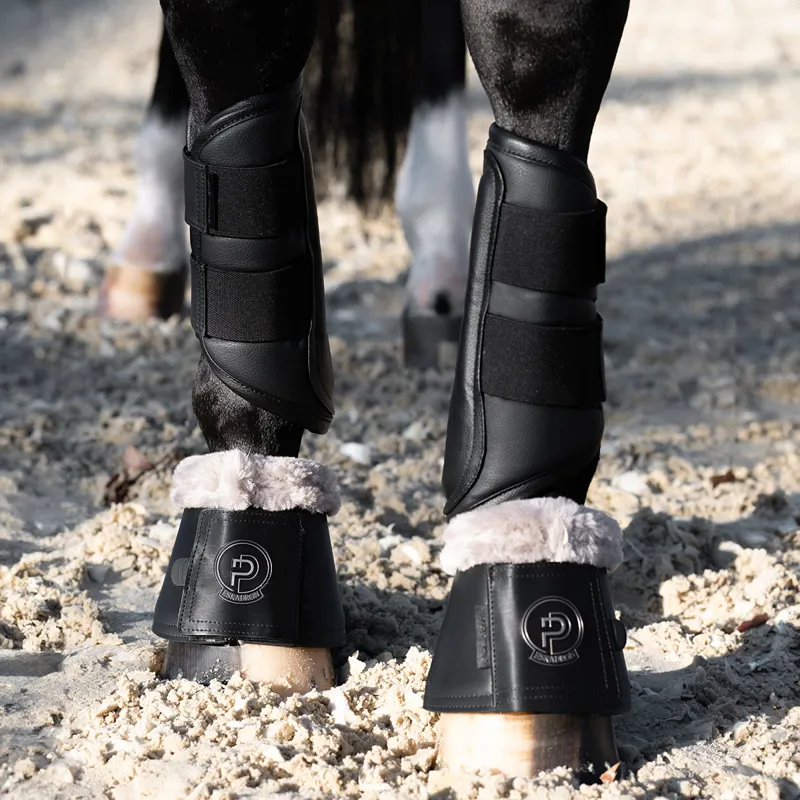 Eskadron Platinum Faux Leather Overreach Boots - Black-1