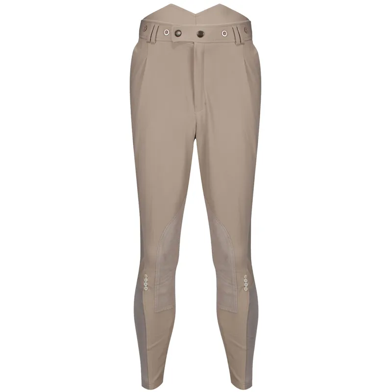Equetech Foxhunter Hybrid Knee Patch Mens Competition Breeches - Beige