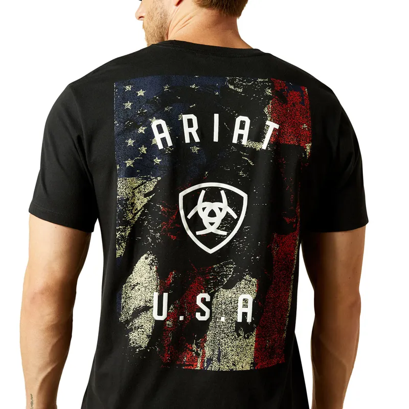 Ariat Faded Bull Mens Tee - Black-5