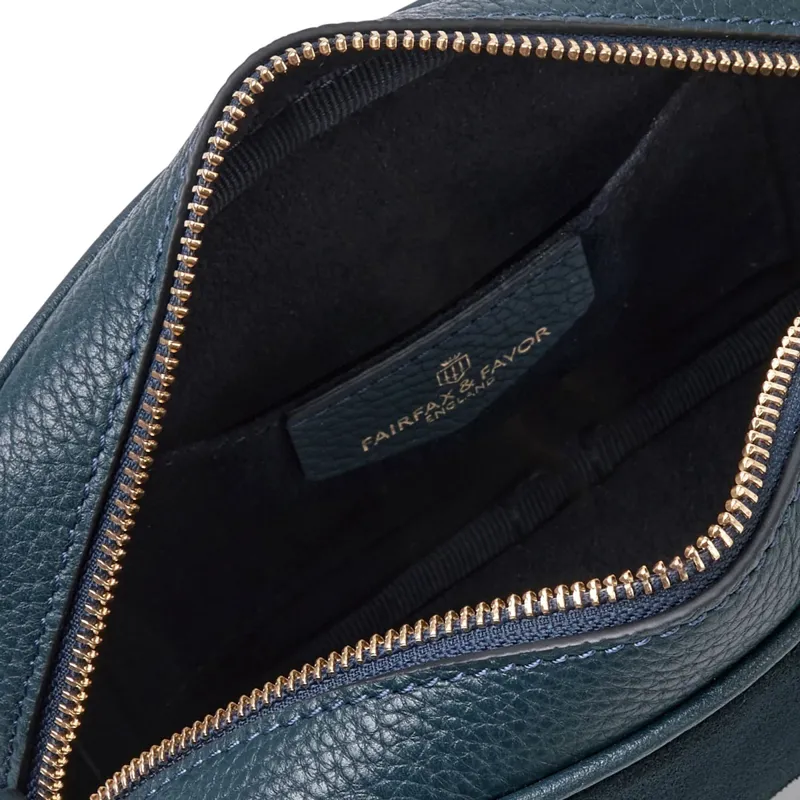 Fairfax and Favor Farnham Cross Body Bag - Teal Suede-5