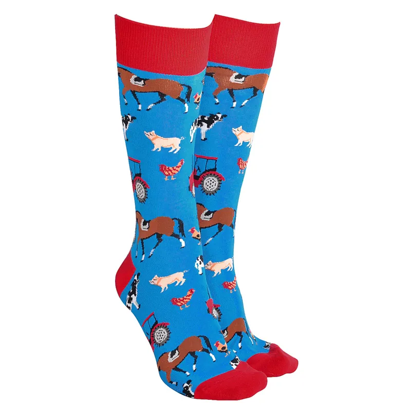 Sock Society Socks - Farmyard/Bright Blue