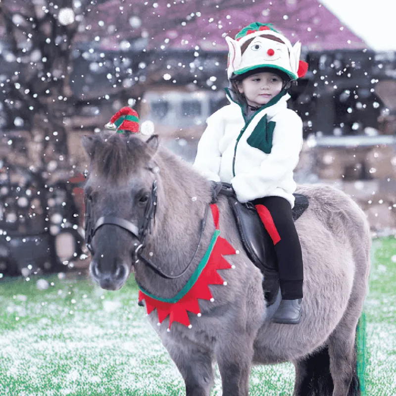 Equetech Festive Christmas Breastplate - Red/Green-1