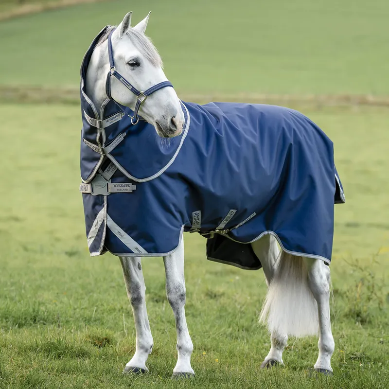 Amigo 1200D FieldSafe Plus 100g Turnout Rug - Navy/Titanium Grey