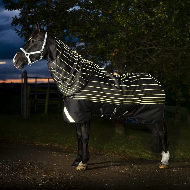 Amigo 1200D FieldSafe Reflectech Plus 250g Turnout Rug - Black-2