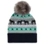 Platinum Fika Fairisle Junior Pom Pom Beanie Hat - Grey
