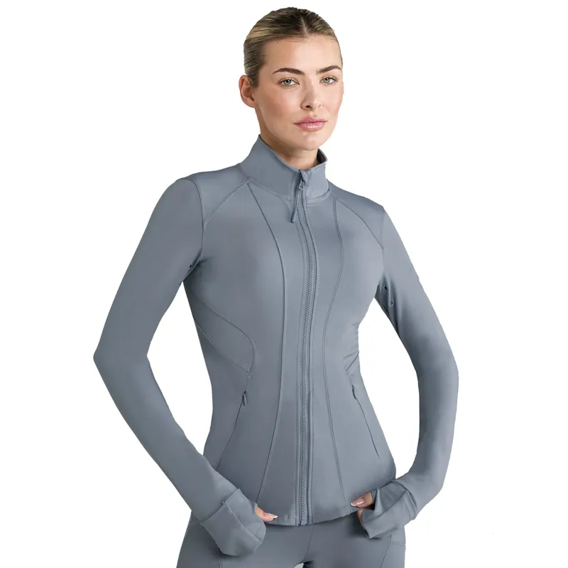 Aztec Diamond Fitted Womens Jacket - Ash Blue-2