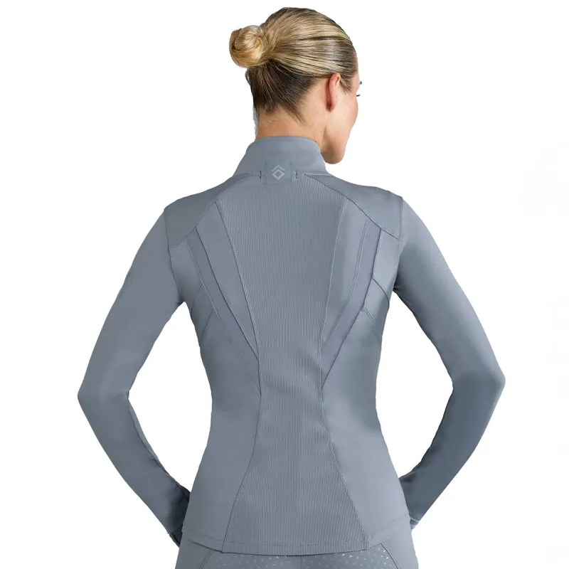 Aztec Diamond Fitted Womens Jacket - Ash Blue-1