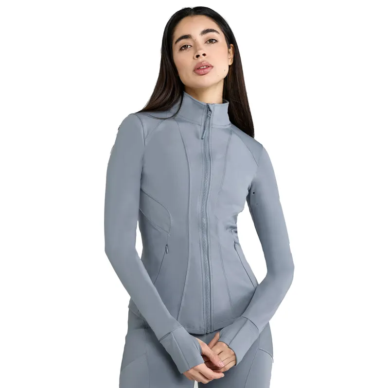 Aztec Diamond Fitted Womens Jacket - Ash Blue