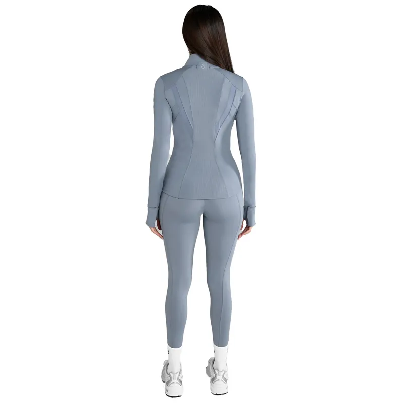 Aztec Diamond Fitted Womens Jacket - Ash Blue-5