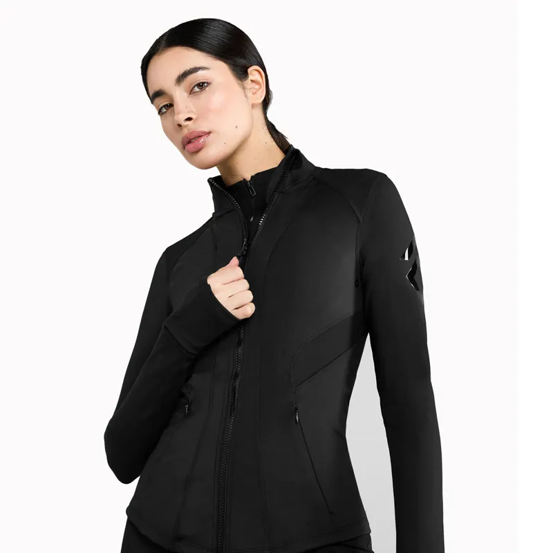 Aztec Diamond Fitted Ladies Jacket - Black-3