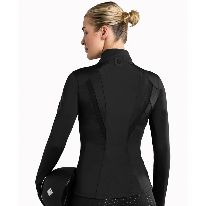 Aztec Diamond Fitted Ladies Jacket - Black-5