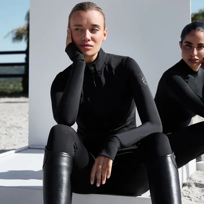 Aztec Diamond Fitted Ladies Jacket - Black-11