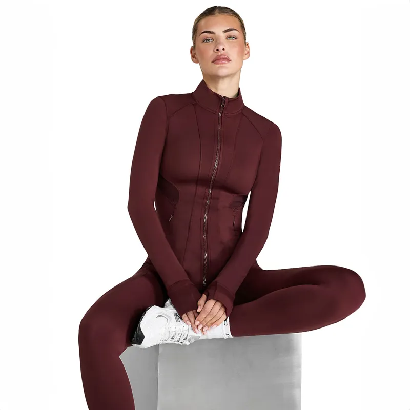 Aztec Diamond Fitted Womens Jacket - Cherry-2