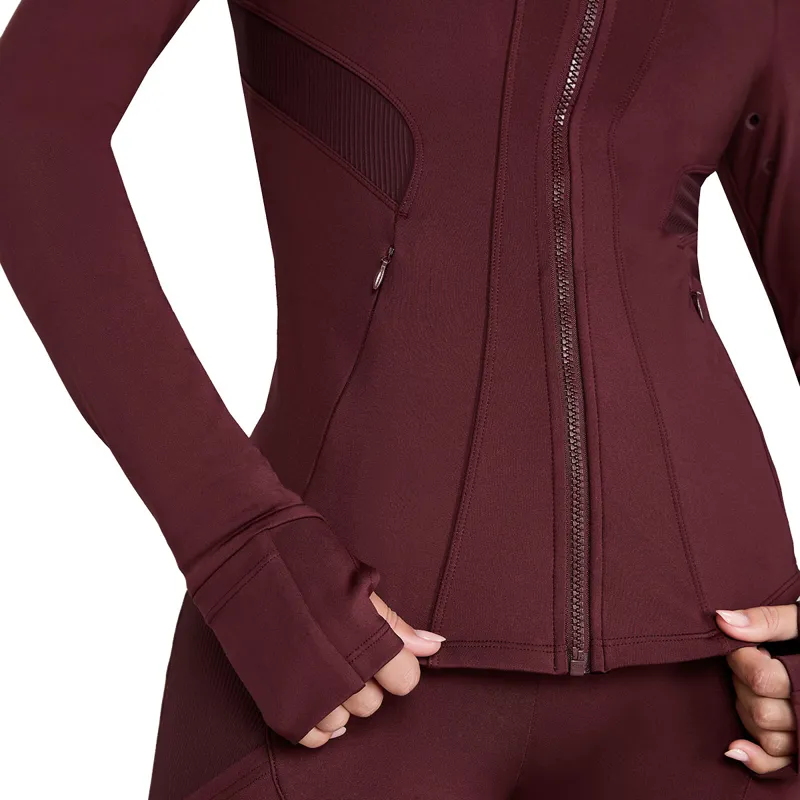 Aztec Diamond Fitted Womens Jacket - Cherry-3