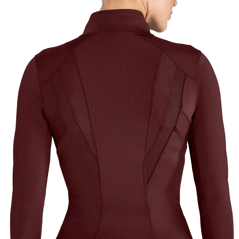 Aztec Diamond Fitted Womens Jacket - Cherry-4