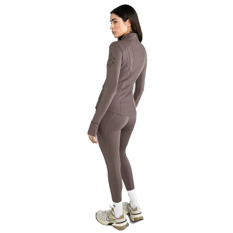 Aztec Diamond Fitted Ladies Jacket - Fawn-3