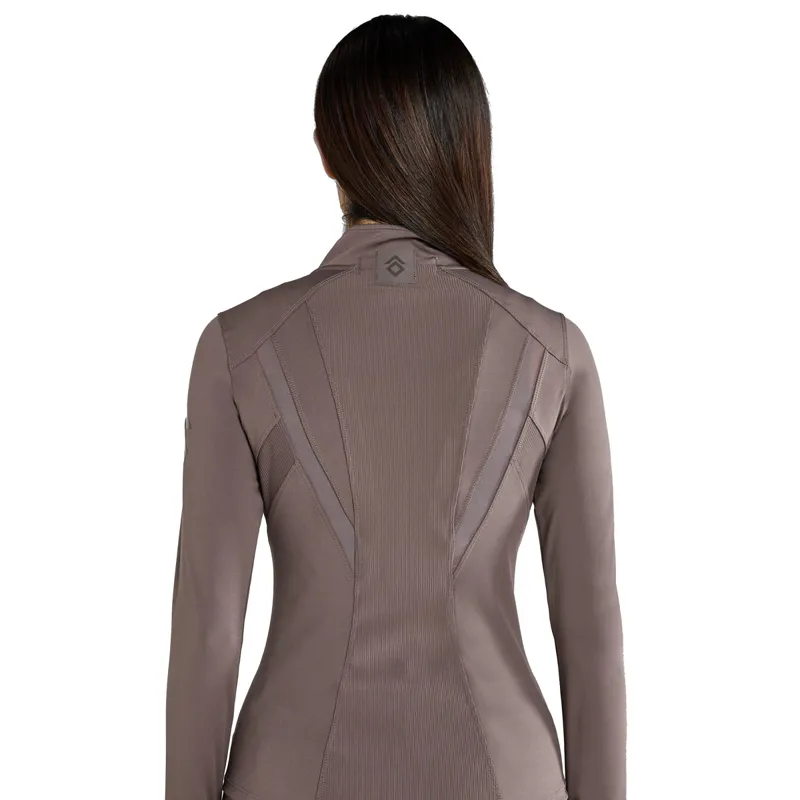 Aztec Diamond Fitted Ladies Jacket - Fawn-2