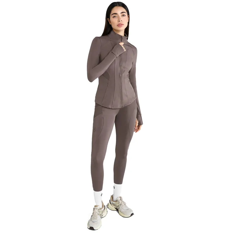 Aztec Diamond Fitted Ladies Jacket - Fawn-1