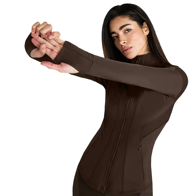 Aztec Diamond Fitted Womens Jacket - Mocha-4