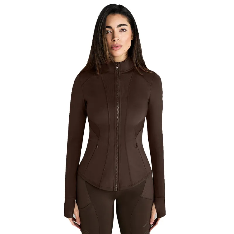 Aztec Diamond Fitted Womens Jacket - Mocha
