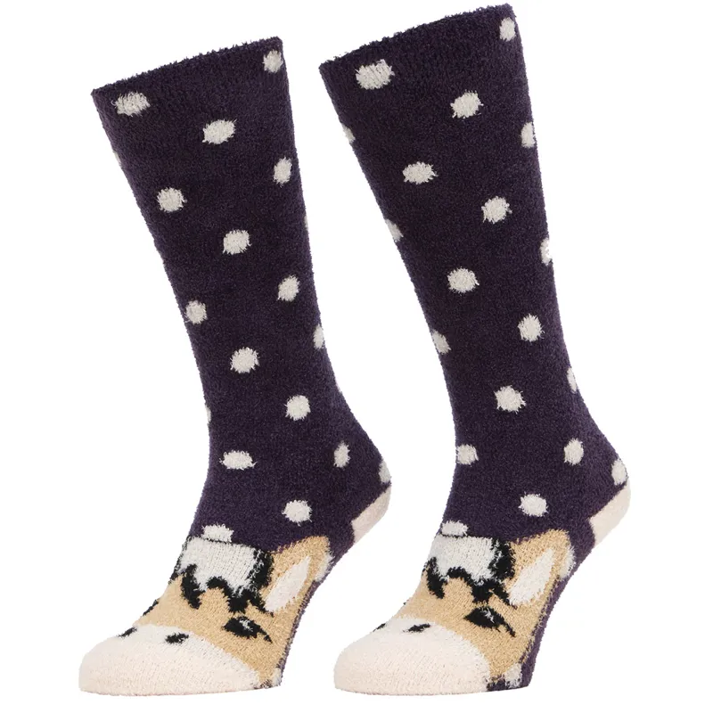 LeMieux Fluffy Character Junior Socks - Fjord