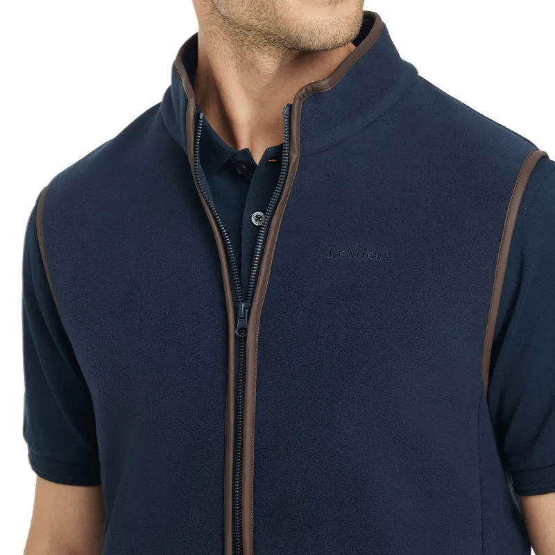LeMieux Mens Fleece Gilet - Navy-4