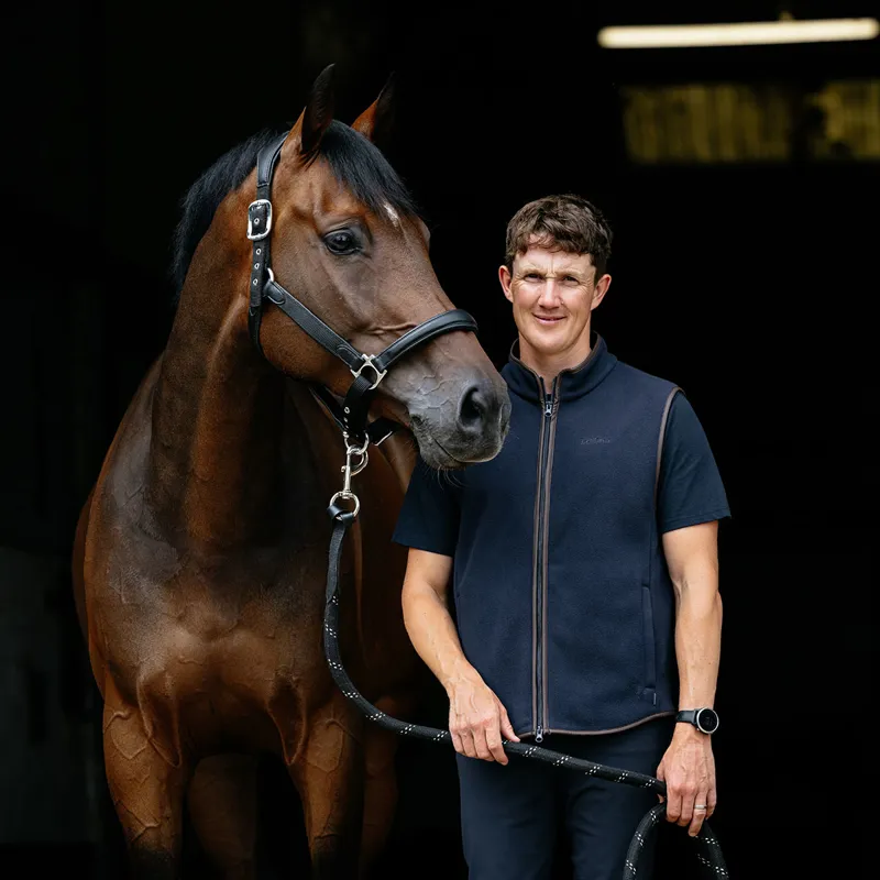 LeMieux Mens Fleece Gilet - Navy-3