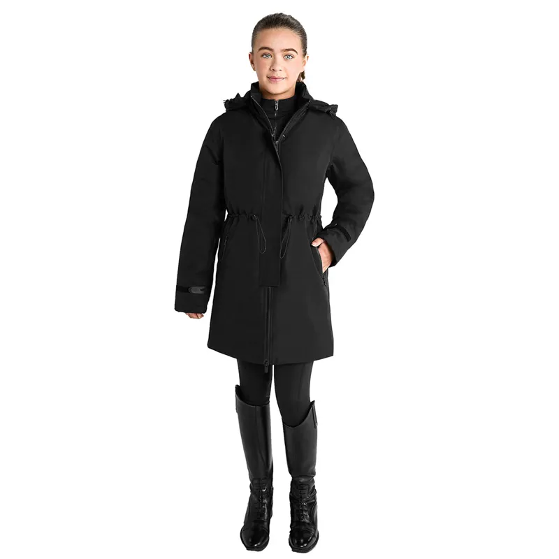 Aztec Diamond Young Rider Fleece Lined Rain Jacket - Black-1