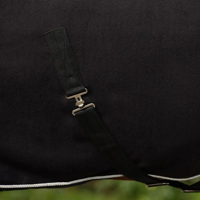 QHP Fleece Show Rug - Black/Silver-4