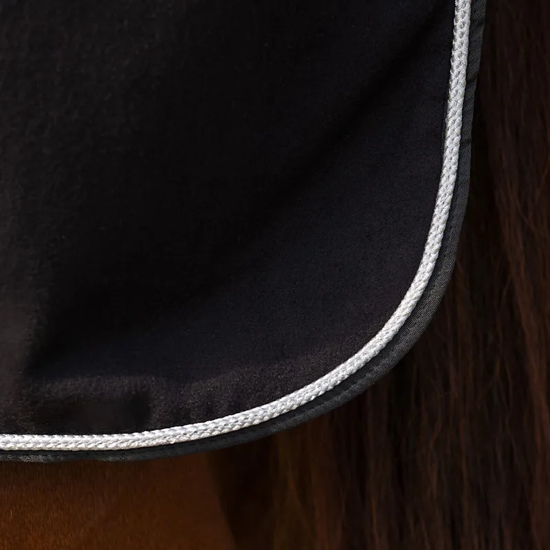 QHP Fleece Show Rug - Black/Silver-6