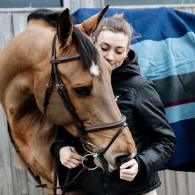 Kentucky Square Heavy Fleece Striped Rug - Navy/Grey-2