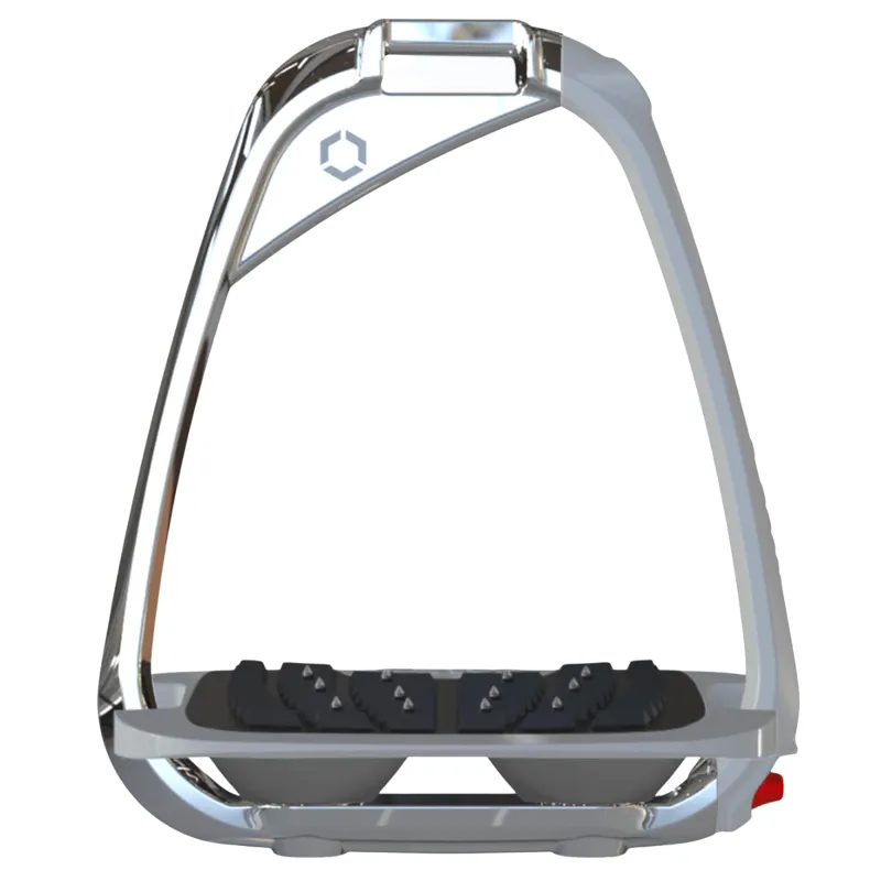 Flex-on Iron-S Ultra Grip Stirrups - Chrome/Grey/Dark Grey/Grey