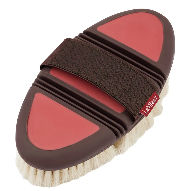 LeMieux Flexi Goats Hair Body Brush - Cranberry-1