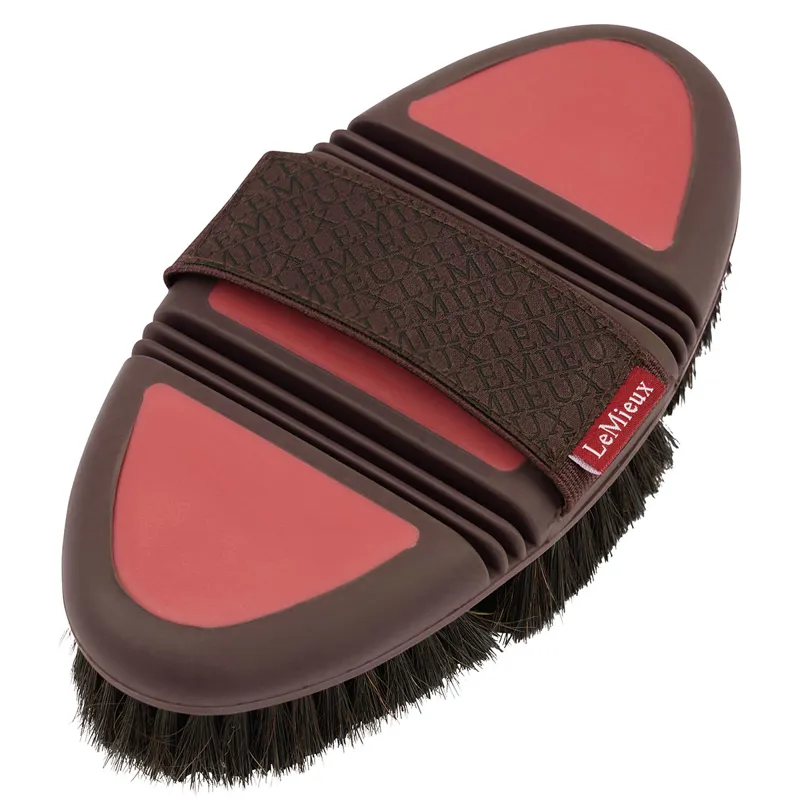 LeMieux Flexi Horse Hair Body Brush - Cranberry-1