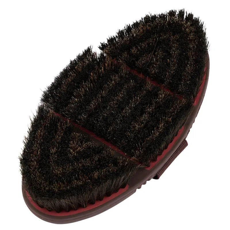 LeMieux Flexi Horse Hair Body Brush - Cranberry
