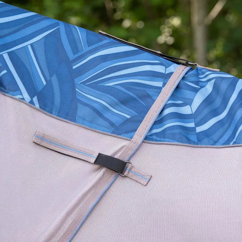 QHP Collection Combo Neck Waterproof Fly Rug - Seashell-2