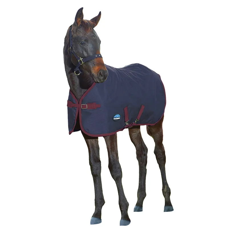 WeatherBeeta 1200D Standard Neck Foal Turnout Rug - Navy/Burgundy-1