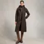 Holland Cooper Folgate Womens Long Waterproof Rain Coat - Chocolate